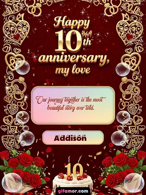 Happy 10th anniversary, my love Addison