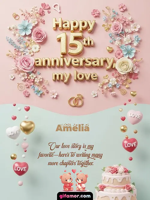 Happy 15th anniversary, my love Amelia