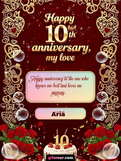 Happy 10th anniversary, my love Aria