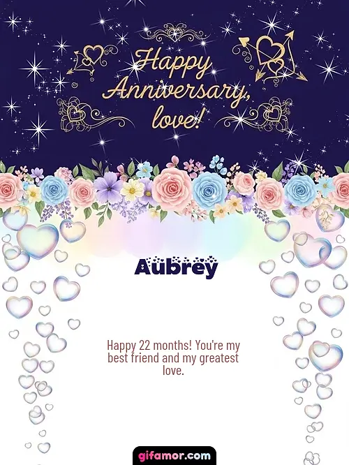 GIF de Dating Anniversary (Months): Happy 22 months! You're my best friend and my greatest love.