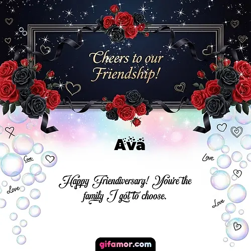 Cheers to our friendship!  V Ava