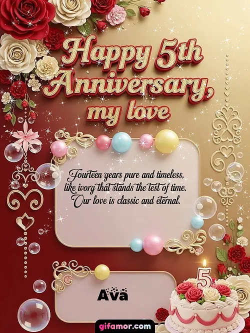 Happy 5st anniversary, my love Ava