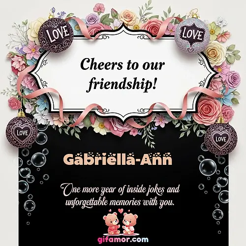 GIF de Friendship anniversary: One more year of inside jokes and unforgettable memories with you.