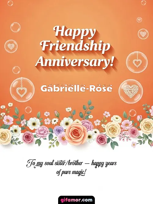 Happy friendship anniversary! III Gabrielle-Rose