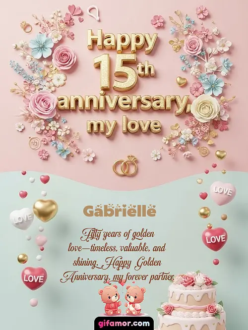 Happy 15th anniversary, my love Gabrielle