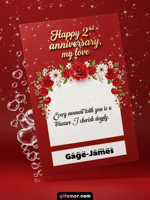 GIF de Wedding Anniversaries by Year: Every moment with you is a treasure I cherish deeply.