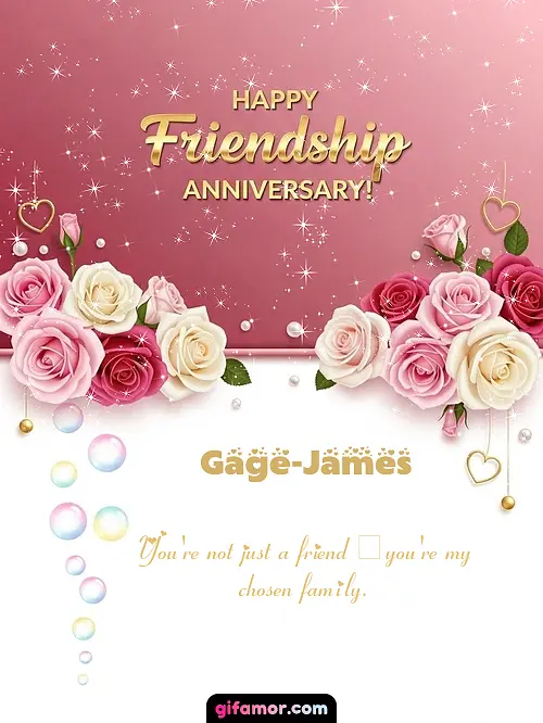 GIF de Friendship anniversary: You're not just a friend — you're my chosen family.