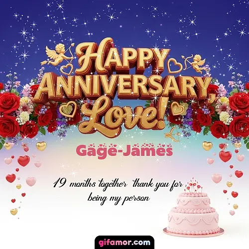 Happy one month anniversary, love! Gage-James