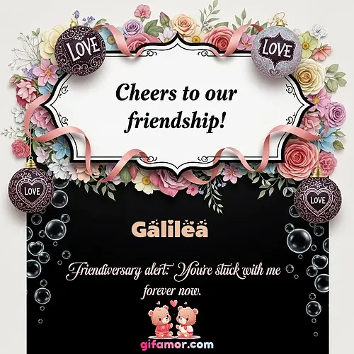 Cheers to our friendship!  VI Galilea