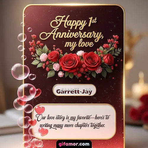 Happy 1st anniversary, my love II Garrett-Jay Gif Download
