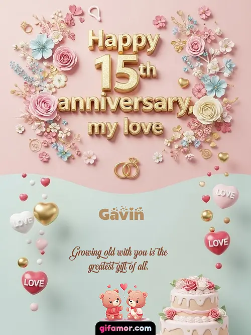 Happy 15th anniversary, my love Gavin