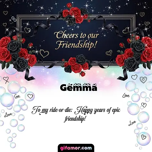 Cheers to our friendship!  V Gemma