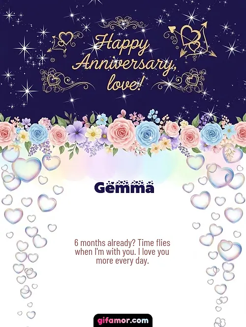Happy anniversary, love! Gemma