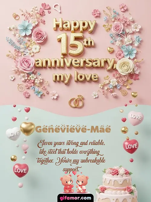 Happy 15th anniversary, my love Genevieve-Mae