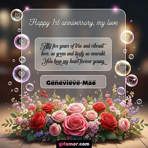 Happy 1st anniversary, my love I Genevieve-Mae