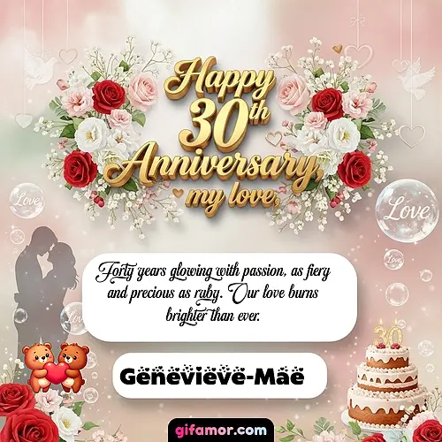 Happy 30th anniversary, my love Genevieve-Mae