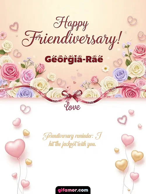Happy friendiversary! Georgia-Rae