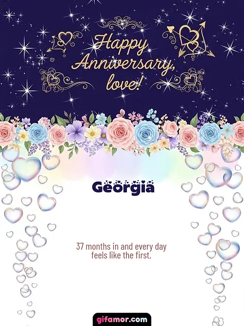 Happy anniversary, love! Georgia