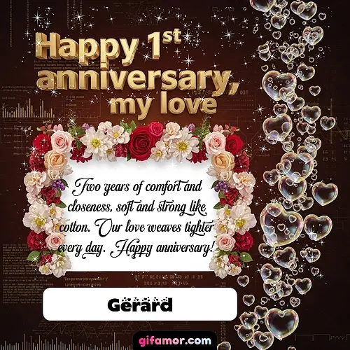 Happy 1st anniversary, my love IV Gerard