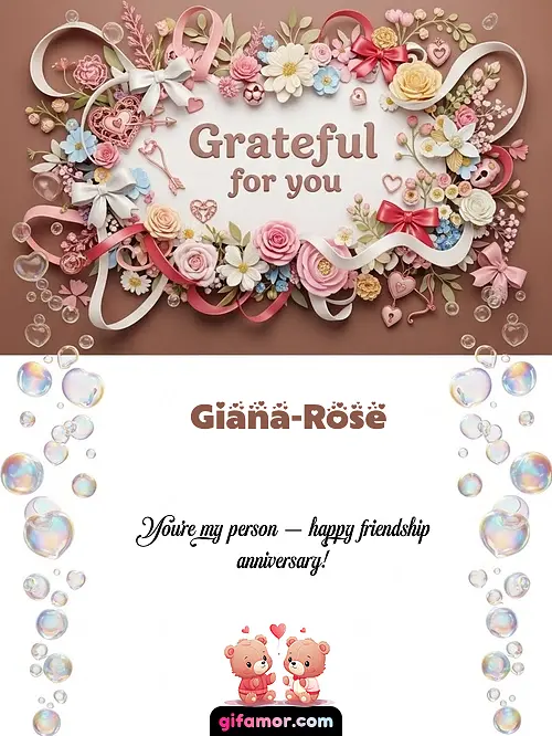 Grateful for you Giana-Rose