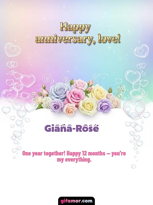 Happy anniversary, love! III Giana-Rose