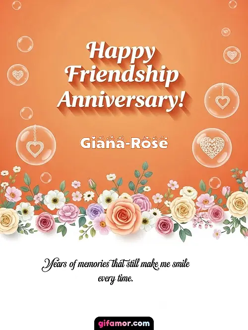 GIF de Friendship anniversary: Years of memories that still make me smile every time.