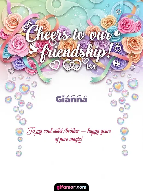 Cheers to our friendship! Gianna Gif Download