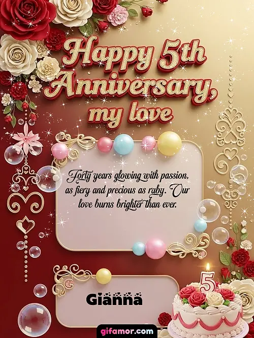 Happy 5st anniversary, my love Gianna