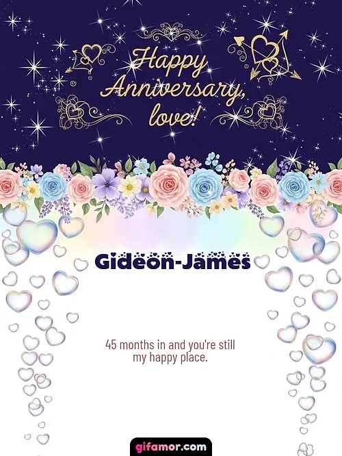 Happy anniversary, love! Gideon-James