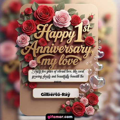 Happy 1st anniversary, my love V Gilberto-Ray