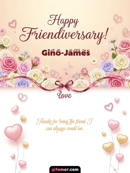 Happy friendiversary! Gino-James