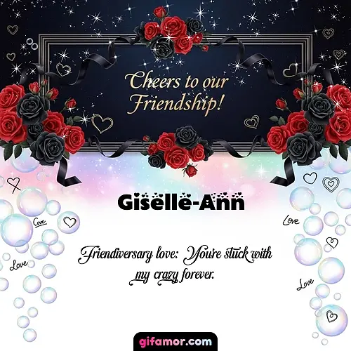 Cheers to our friendship!  V Giselle-Ann