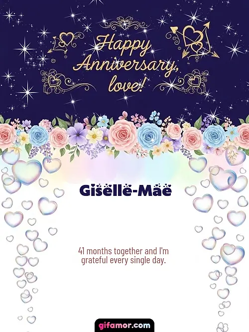 Happy anniversary, love! Giselle-Mae