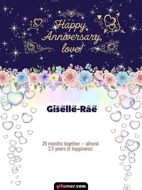 Happy anniversary, love! Giselle-Rae