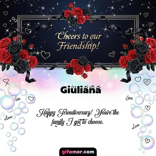Cheers to our friendship!  V Giuliana