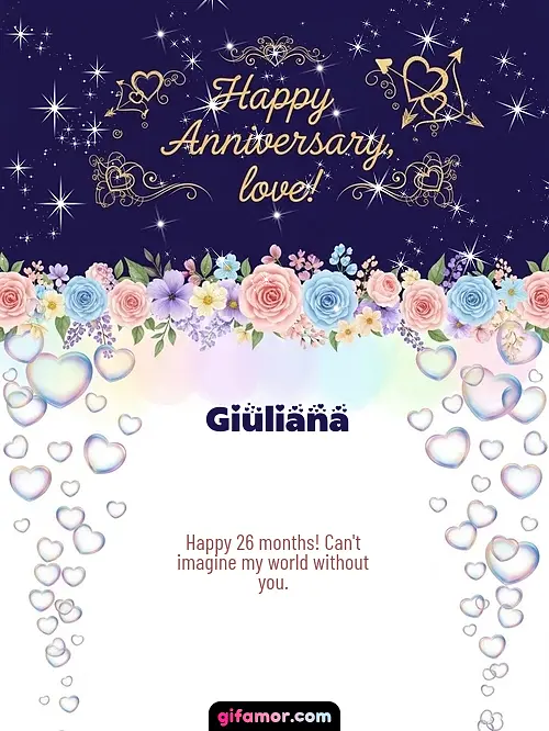 Happy anniversary, love! Giuliana