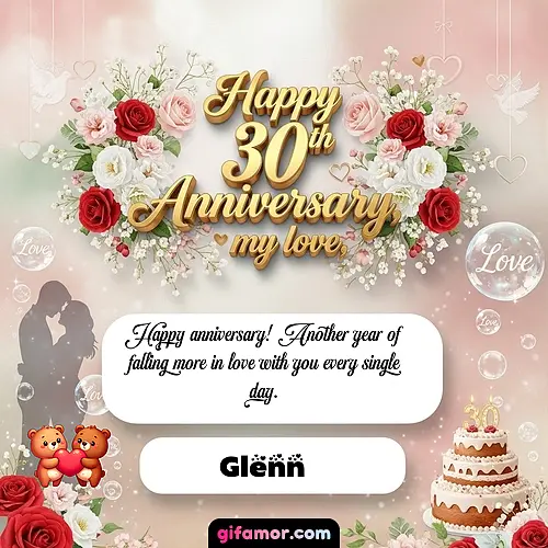 Happy 30th anniversary, my love Glenn