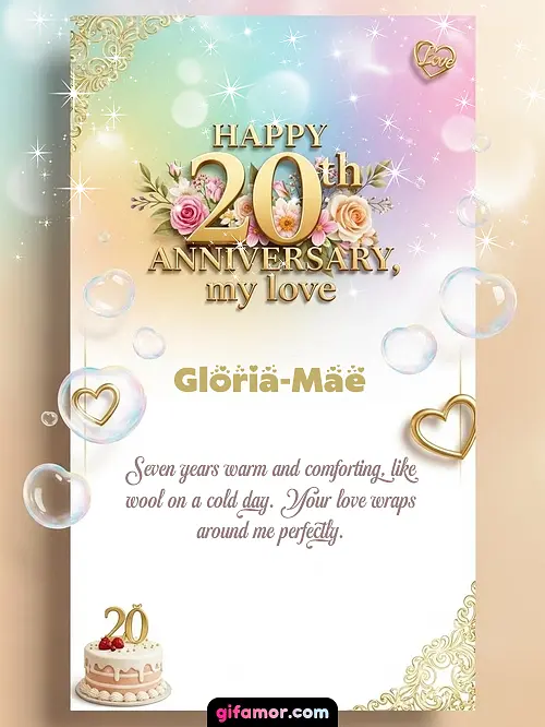 Happy 20th anniversary, my love Gloria-Mae