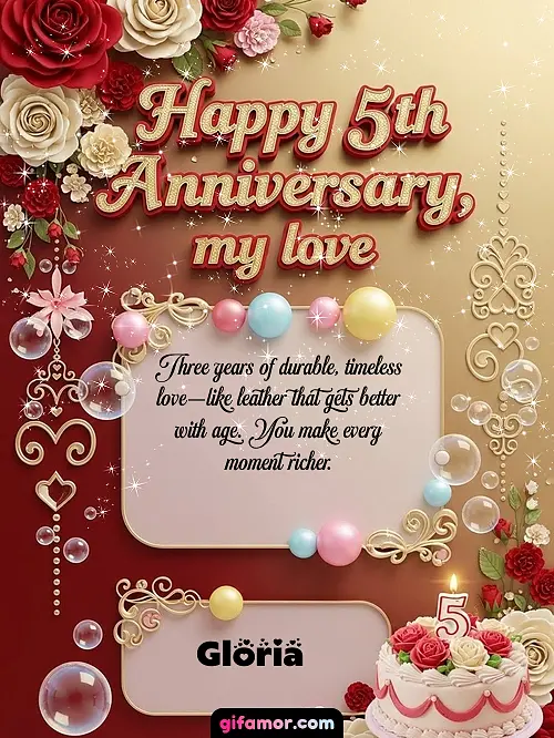 Happy 5st anniversary, my love Gloria