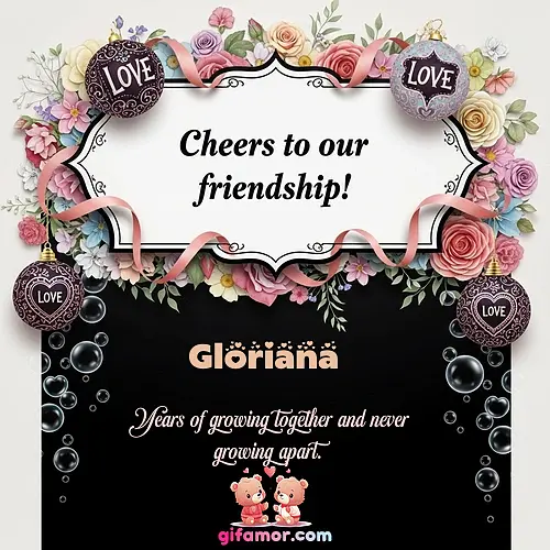 Cheers to our friendship!  VI Gloriana