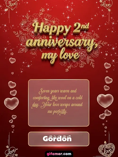 Happy 2st anniversary, my love III Gordon