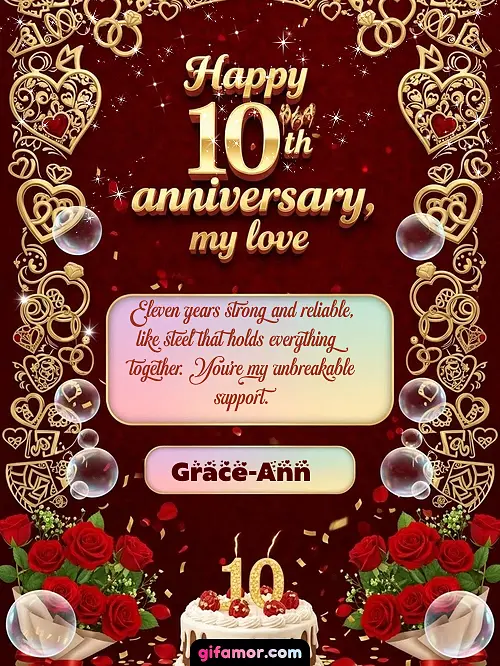Happy 10th anniversary, my love Grace-Ann