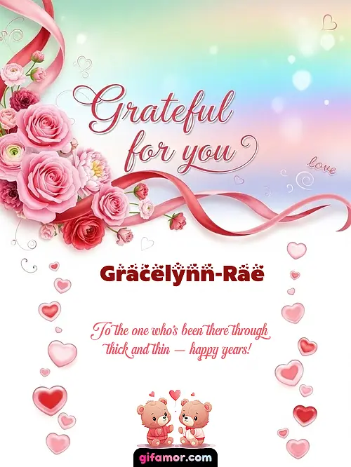 Grateful for you! II Gracelynn-Rae