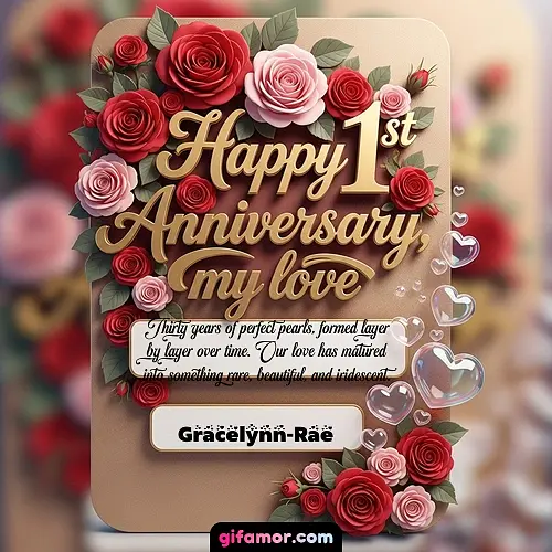 Happy 1st anniversary, my love V Gracelynn-Rae