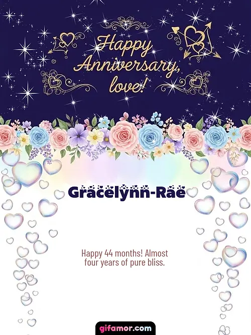 Happy anniversary, love! Gracelynn-Rae