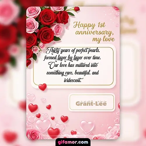 Happy 1st anniversary, my love Grant-Lee