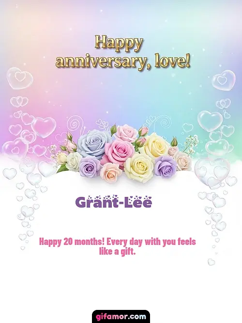Happy anniversary, love! III Grant-Lee