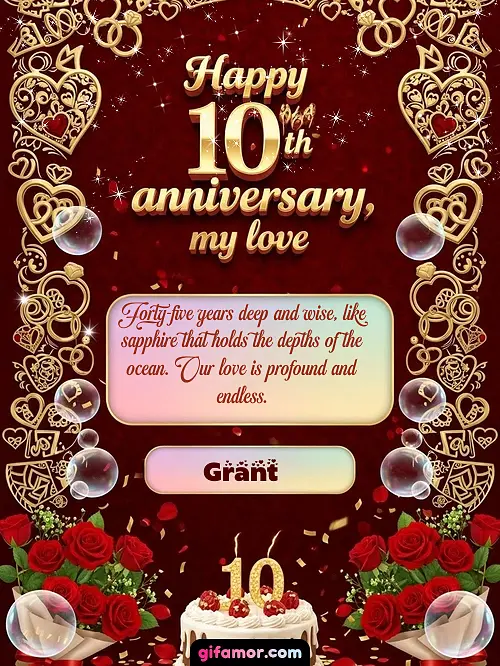 Happy 10th anniversary, my love Grant