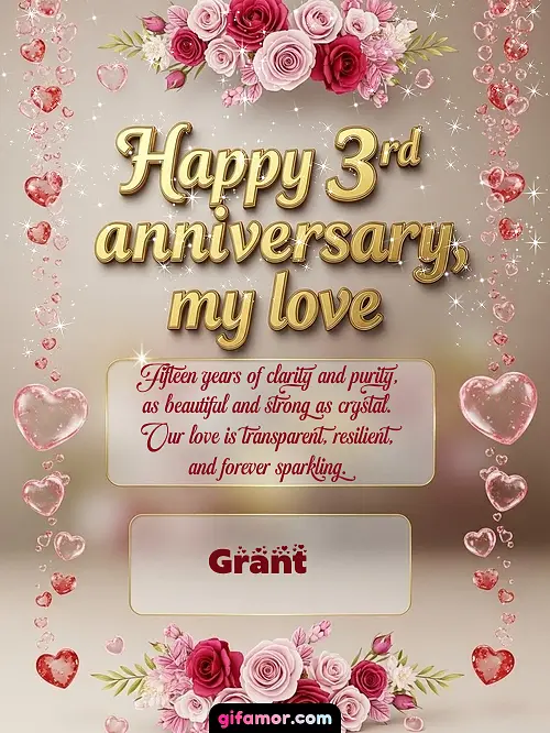 Happy 4st anniversary, my love Grant