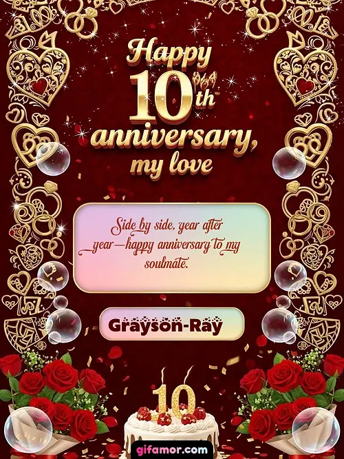 Happy 10th anniversary, my love Grayson-Ray